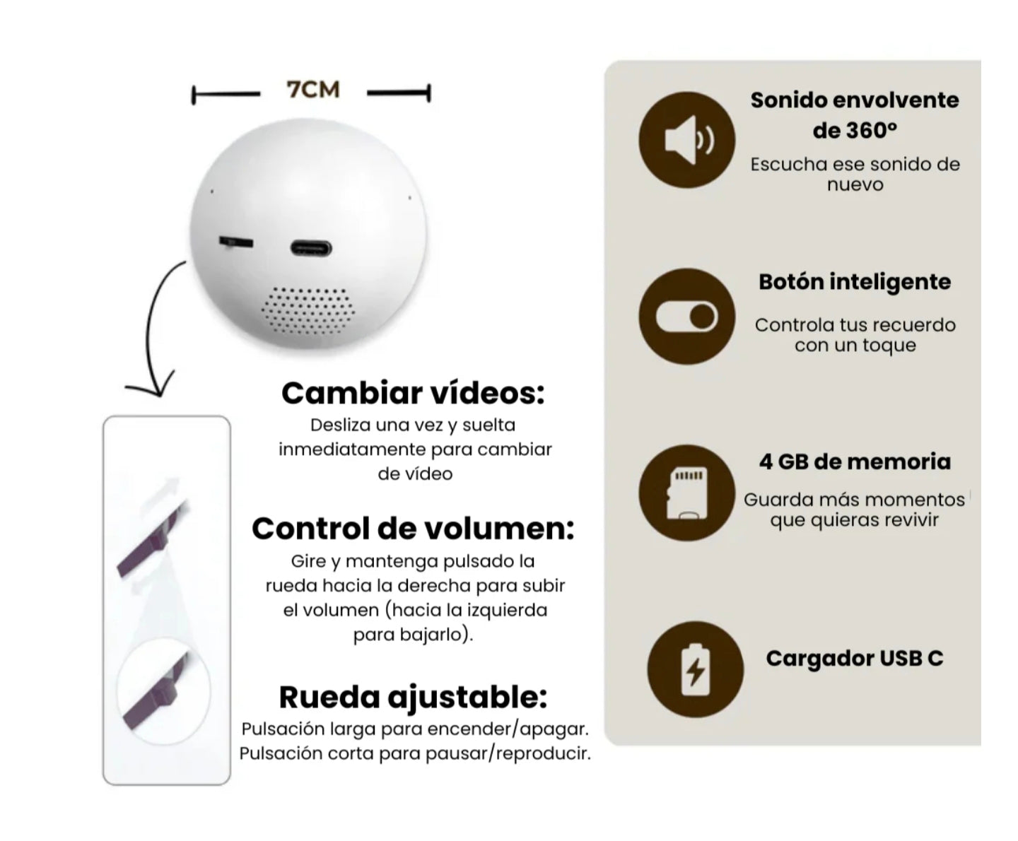 Esfera de cristal 3D para almacenar recuerdos