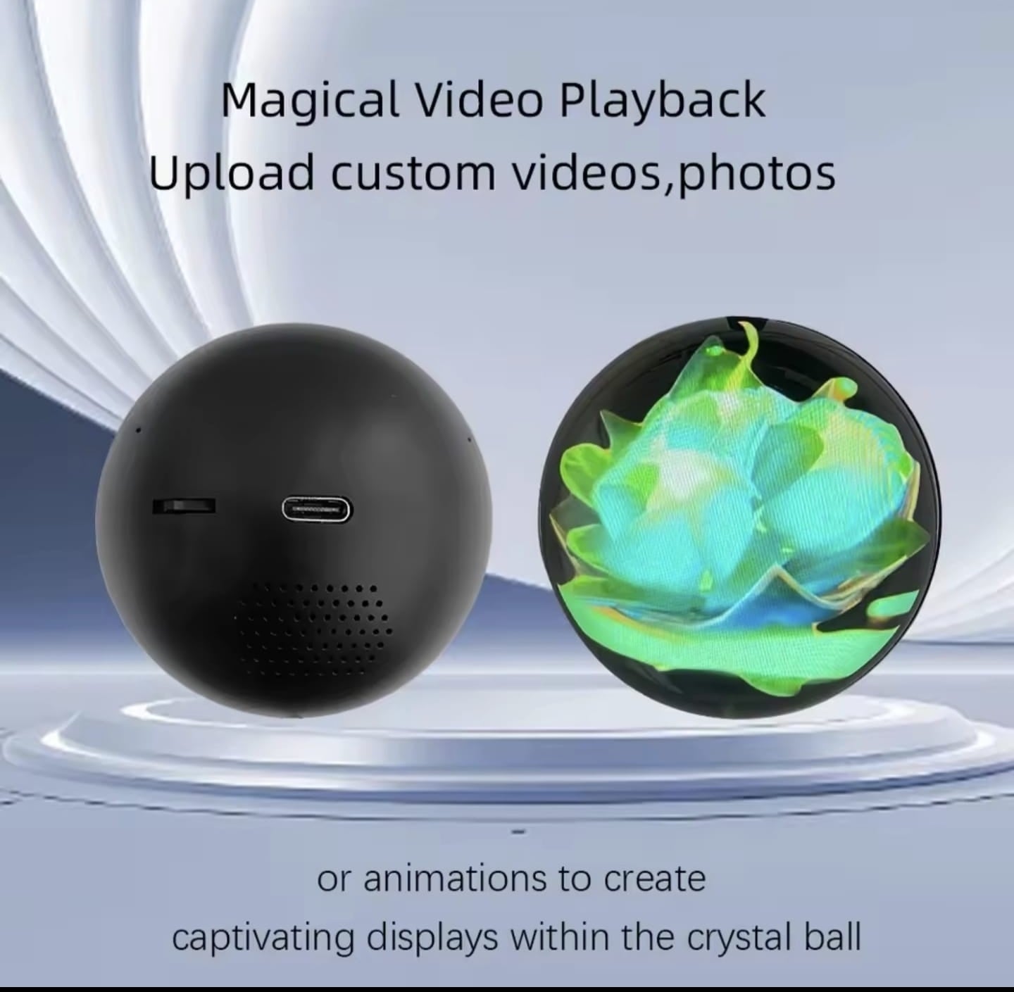 Esfera de cristal 3D para almacenar recuerdos